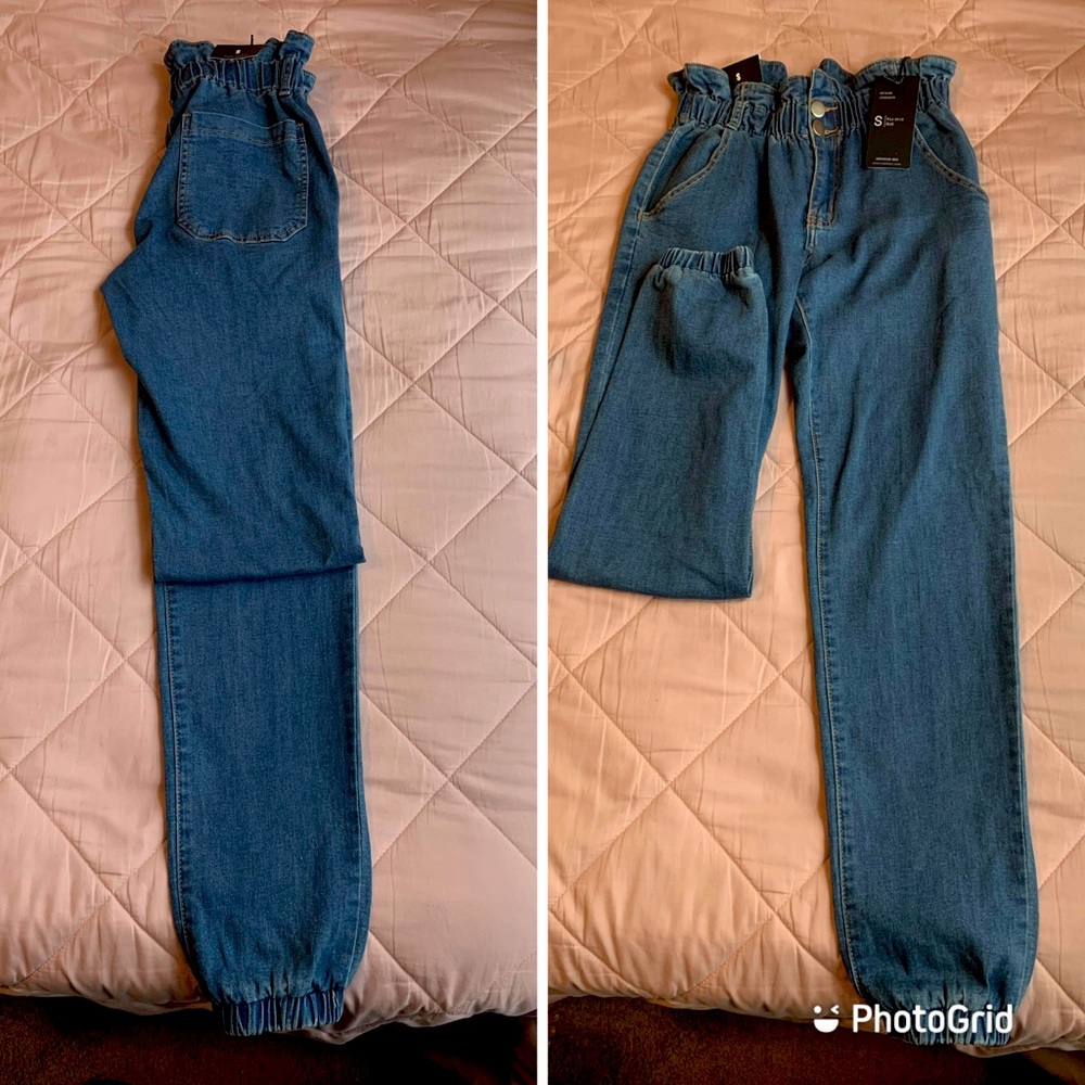 Fashion Nova Blue denim joggers